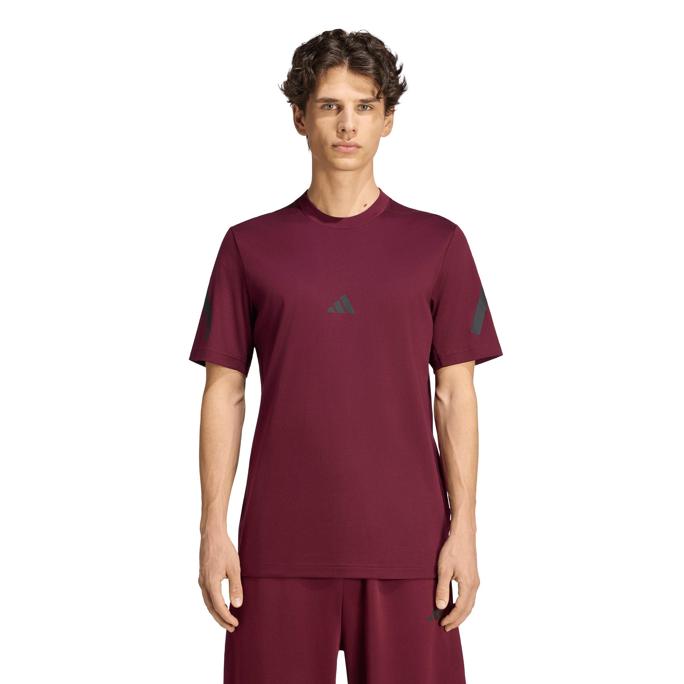 adidas Men's Z.N.E. T-Shirt - Maroon - MAROON